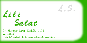 lili salat business card
